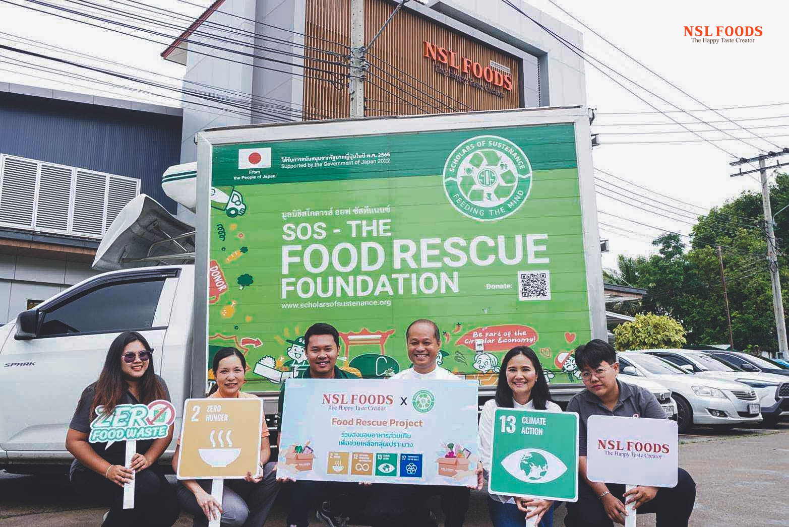 NSL Foods donate foods surplus for SOS Thailand